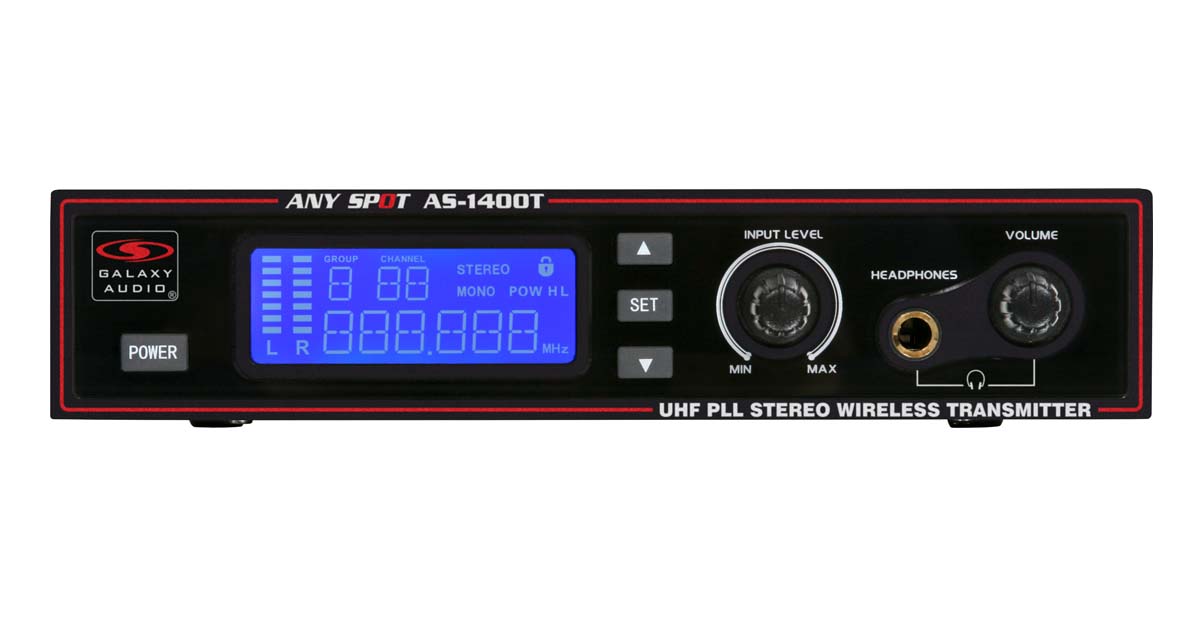 AS-1400 Stereo Wireless Transmitter Front