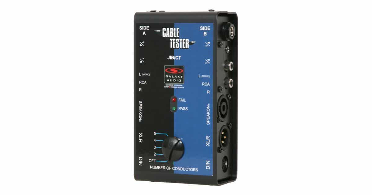 JIB/CT Cable Tester – Works on 1/4″, XLR, RCA, 1/8″, SPEAKON, and DIN (MIDI) Cables